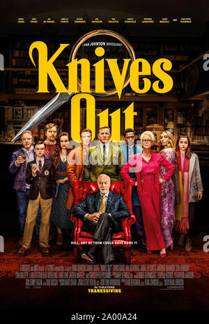 DATE DE SORTIE : Novembre 27, 2019 Title : Knives Out Studio : Lionsgate Réalisateur : Rian Johnson PLOT : Un détective enquête sur la mort d'un patriarche d'une famille excentrique, combatif. Avec : DANIEL CRAIG comme Benoit blanc (Image Crédit : © Lionsgate Entertainment/photos) Banque D'Images