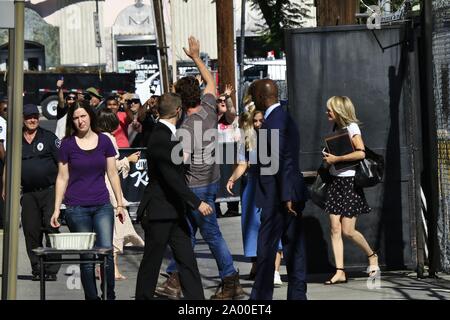 Gerard Butler arrive à la Jimmy Kimmel studio Hollywood, CA 15 août 2019. Avec : Gerard Butler Où : Hollywood, California, United States Quand : 19 août 2019 Source : WENN.com Banque D'Images