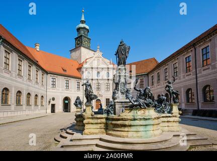 Cour de la fontaine de la résidence, Munich, Haute-Bavière, Bavière, Allemagne Banque D'Images