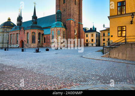 Église Riddarholmen (Riddarholmskyrkan), Riddarholmen, Stockholm, Suède Banque D'Images