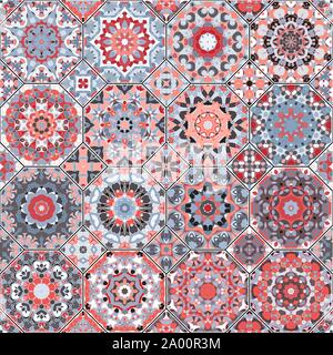 Ensemble de modèles vectoriels arabe sans couture. Collection de la place octogonale et ornements. Éléments de conception et de décoration pour l'industrie textile, des couvertures de livre, fabri Illustration de Vecteur