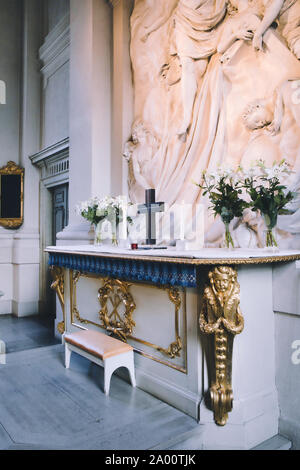 Intérieur de l'Église, Sveavagen Adolf Frederik, Stockholm, Suède Banque D'Images