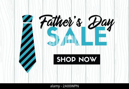 Des pères vente vector bannière avec cravate Illustration de Vecteur