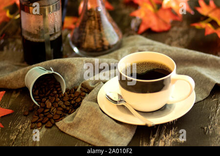 En automne Café Banque D'Images