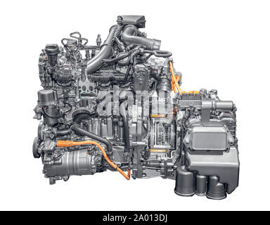 4 cylindres moderne hybride à moteur essence Banque D'Images
