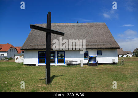 Église de Härkingen, île de Hiddensee, mer Baltique, Mecklembourg Poméranie occidentale, l'Allemagne, de l'Europe Banque D'Images