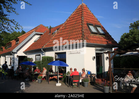 Vitte, Restaurant, SEEMANNSHUS l'île de Hiddensee, mer Baltique, Mecklembourg Poméranie occidentale, l'Allemagne, de l'Europe Banque D'Images