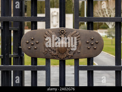 Draguignan / France - 06 Février 2018 : Cimetière Américain du Rhône portes Banque D'Images