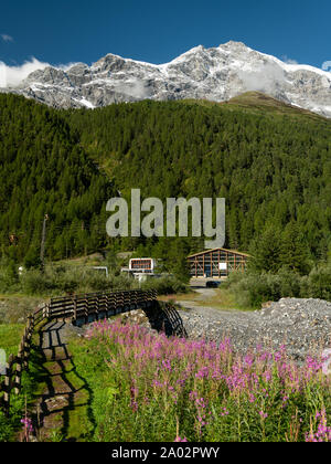 L'Ortler Alpes près de Sulden (Tyrol du Sud, Italie) lors d'une journée ensoleillée en été Banque D'Images