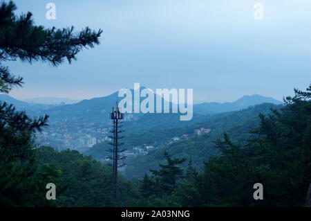 Vue depuis la montagne Bukhansan en Corée du Sud Banque D'Images