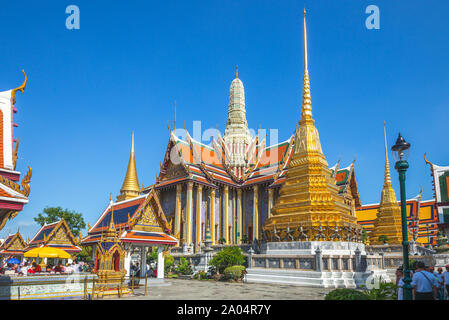 Wat Phra Kaew à grand palace, Bangkok, Thaïlande Banque D'Images