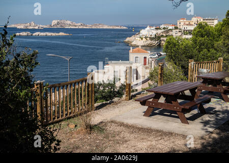 Voici ce que vous pouvez voir à partir de la Villa Valmer à Marseille Banque D'Images