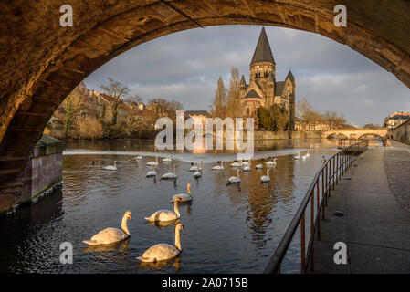 Winter's Tale. Sans sur Moselle à Metz, France Banque D'Images