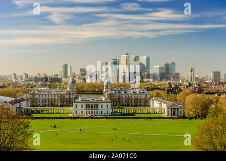 Toits de Londres, au Musée Maritime de Greenwich Hill view Banque D'Images