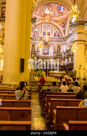 Cathédrale de Guadalajara Assomption de notre Dame, Centre historique, Guadalajara, Jalisco, Mexique. Banque D'Images