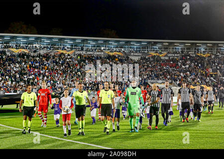 BELGRADE, 19-09-2019 , Partizan Stadium, Europa League Football la saison 2019 / 2020. Line-up avant le match Partizan Belgrade - AZ. Banque D'Images