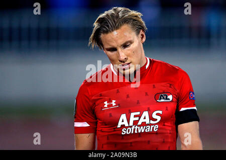 BELGRADE, 19-09-2019 , Partizan Stadium, Europa League Football la saison 2019 / 2020. Jonas Svensson AZ player déprimés pendant le match Partizan Belgrade - AZ. Banque D'Images