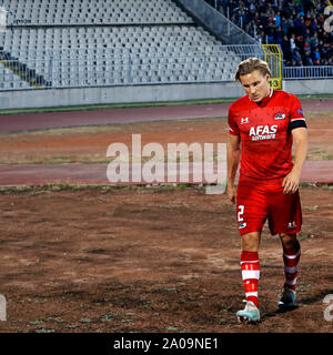 BELGRADE, 19-09-2019 , Partizan Stadium, Europa League Football la saison 2019 / 2020. Jonas Svensson AZ player déprimés pendant le match Partizan Belgrade - AZ. Banque D'Images