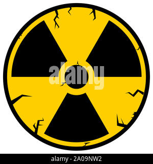 Rayonnements ionisants signe. La contamination radioactive symbol. Attention Danger : Banque D'Images