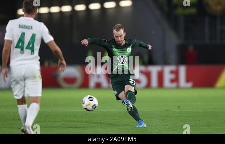 Wolfsburg, Allemagne. 19 Sep, 2019. firo : 19.09.2019, football, l'UEFA Europa League, saison 2019/2020, EL, VfL Wolfsburg - PFK Oleksandrija à objectif 1 : 0, Maximilian ARNOLD | Conditions de crédit dans le monde entier : dpa/Alamy Live News Banque D'Images