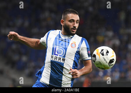 Barcelone, Espagne. 19 Sep, 2019. Matias Vargas de RCD Espanyol pendant le match RCD Espanyol v Ferencvaros TC, de l'UEFA Europa League, groupe étape. RCDE Stadium. Barcelone, Espagne, 19 Sep 2019. Credit : PRESSINPHOTO/Alamy Live News Banque D'Images