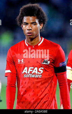 BELGRADE, 19-09-2019 , Partizan Stadium, Europa League Football la saison 2019 / 2020. AZ player Calvin Stengs déprimés pendant le match Partizan Belgrade - AZ. Banque D'Images