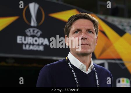 Wolfsburg, Allemagne. 19 Sep, 2019. firo : 19.09.2019, football, l'UEFA Europa League, saison 2019/2020, EL, VfL Wolfsburg - PFK Oleksandrija coach Oliver GLASNER, Wolfsburg | Conditions de crédit dans le monde entier : dpa/Alamy Live News Banque D'Images