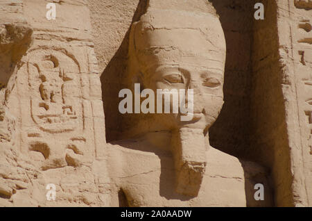 Le Temple de Ramsès II ou 'Templo Mayor de Abu Simbel'. L'Égypte Banque D'Images