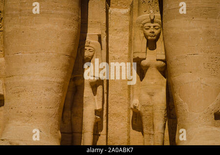 Le Temple de Ramsès II ou 'Templo Mayor de Abu Simbel'. L'Égypte Banque D'Images