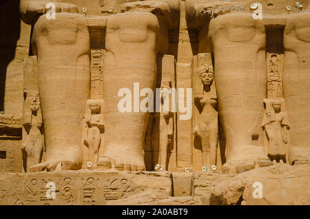 Le Temple de Ramsès II ou 'Templo Mayor de Abu Simbel'. L'Égypte Banque D'Images