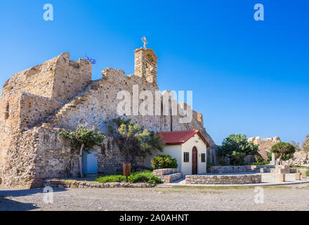 Vue panoramique de la forteresse de château Venecian Rio en Grèce, près de pont Rio-Antirio détroit du golfe de Corinthe, le Péloponnèse, Grèce Banque D'Images