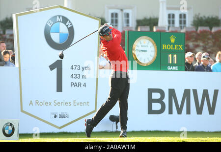 Wentworth Golf Club, Virginia Water, UK. 19 septembre 2019. Rafa Cabrera Bello de l'Espagne pendant 1 jours à la BMW PGA Championship. Usage éditorial uniquement. Crédit : Paul Terry/Alamy. Banque D'Images