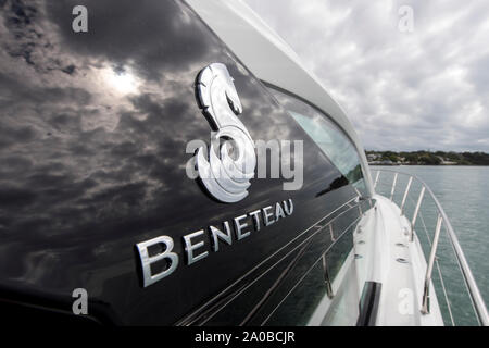 Beneteau Gran Turismo 40 motor yacht. Banque D'Images