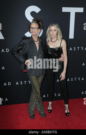 Septembre 18, 2019, Los Angeles, CA, USA : LOS ANGELES - jan 18 : Steven Tyler, Aimee Preston à la ''Ad Astra'' la première à l'Arclight Hollywood le 18 septembre 2019 à Los Angeles, CA (crédit Image : © Kay Blake/Zuma sur le fil) Banque D'Images