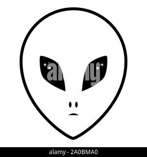 Conception de logo Alien simple Banque D'Images