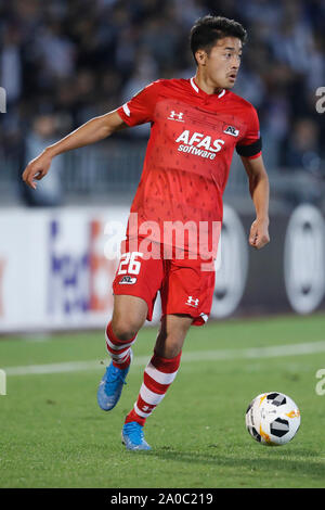 BELGRADE, 19-09-2019 , Partizan Stadium, Europa League Football la saison 2019 / 2020 . pendant le match FK Partizan Belgrade - AZ. Banque D'Images