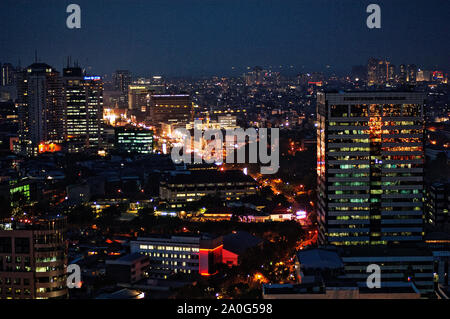 Vue nocturne de Jakarta Banque D'Images