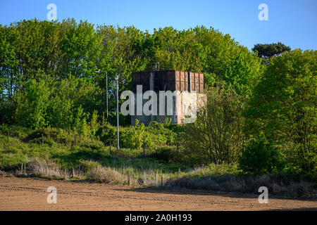 Château d'eau à une ancienne station radar de la RAF pendant la guerre Banque D'Images