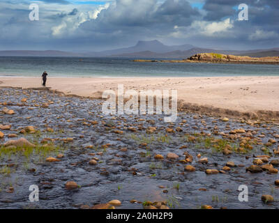 Mellon Udrigle beach Wester Ross Ecosse Septembre Banque D'Images