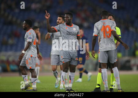 Rome, Italie - septembre 19,2019 : Gael Clichy (Basaksehir) en action au cours de l'UEFA Europa League, groupe J, match de football AS Rome et Istanbul Basaksehir , au Stade olympique de Rome. Banque D'Images