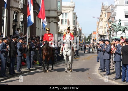 Prinsjesdag Royal Parade a commencé à partir de la palais Noordeinde à La Ridderzaal dans Den Haag. Banque D'Images