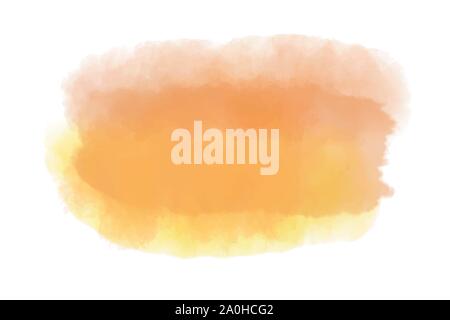 Résumé L'orange et le jaune aquarelle splash sur fond blanc Illustration de Vecteur