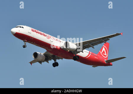 Vilnius, Lituanie - 23 avril : Atlas avion Airbus A321 à l'échelle mondiale le 23 avril 2019 à Vilnius en Lituanie. Banque D'Images