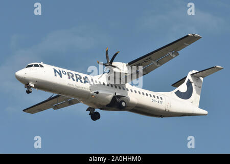 Vilnius, Lituanie - 25 avril : Nordic Regional Airlines avion ATR 72-500 le 25 avril 2019 à Vilnius en Lituanie. Banque D'Images