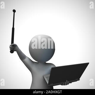 Une connexion Wi-Fi gratuite concept icône signifie que l'accès à la connexion internet sans fil. Connecté au web à l'aide d'ondes - 3d illustration Banque D'Images