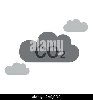 CO2 grey cloud isolated on white background vector illustration EPS10 Illustration de Vecteur