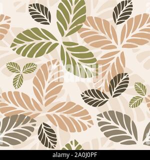 Transparente avec motif floral les feuilles d'automne Illustration de Vecteur