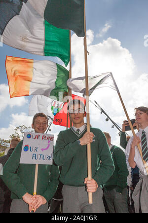 Cork, Irlande. 20 Septembre, 2019. Luc Moylan et George Tugulashwili qui ont pris part à la 20ème Grève du climat mondial qui s'est tenue en Irlande. - Crédit David Creedon / Alamy Live News Banque D'Images