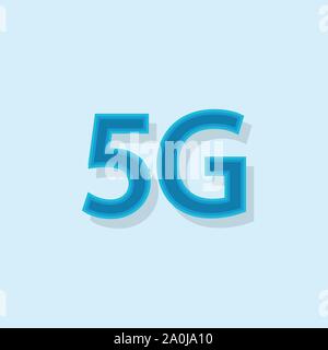 Icône vecteur 5G. Réseau internet sans fil de 5e génération de la technologie de l'information connexion Illustration. Les appareils mobiles telecommunication business web Illustration de Vecteur