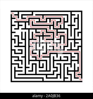 L'élément de conception de forme de labyrinthe. Illustration de Vecteur